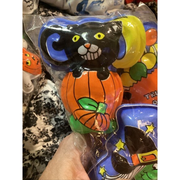 VINTAGE Ullman Halloween Fillable Plastic Party Favors Treat Boxes 2 Sealed Sets - Picture 11 of 16